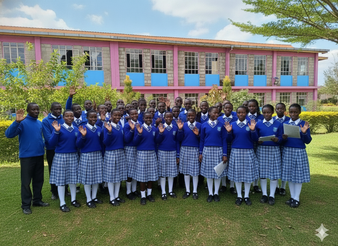 Holy Angels Students learning inside a modern class environment